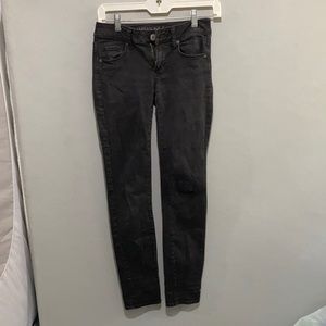 Skinny Super Stretch Faded Black Jeans
